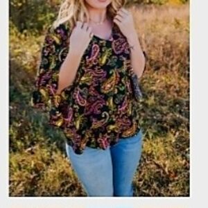 Vibrant Paisley Women's Blouse